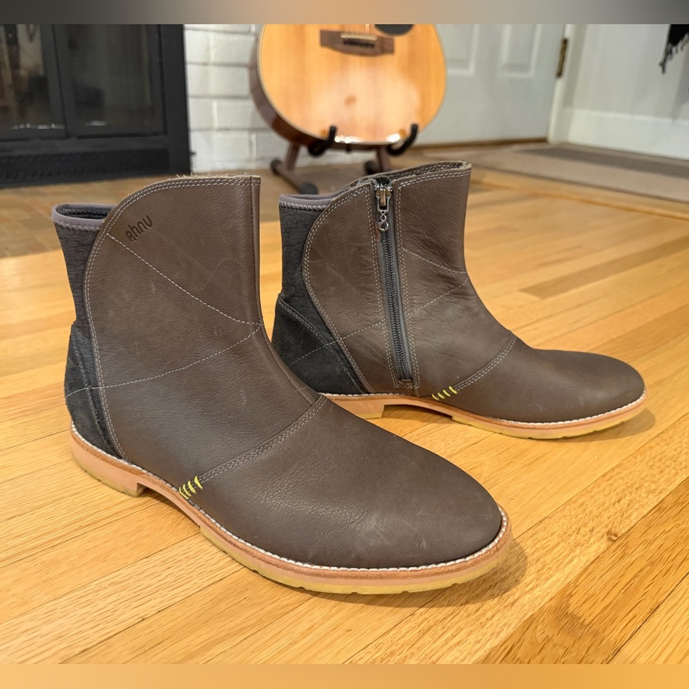 Ahnu Olive Green Octavia Ankle Boots